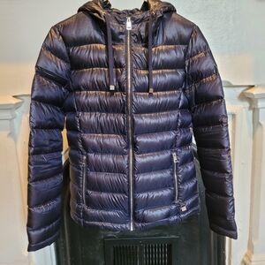 Andrew Marc womens down puffer jacket, Navy Blue, size small